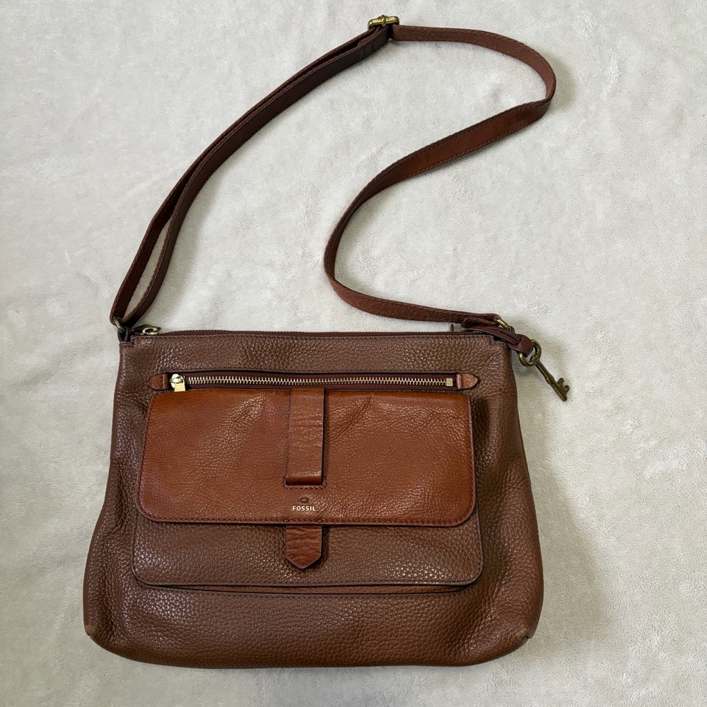 Fossil Leather Crossbody Shoulder Purse